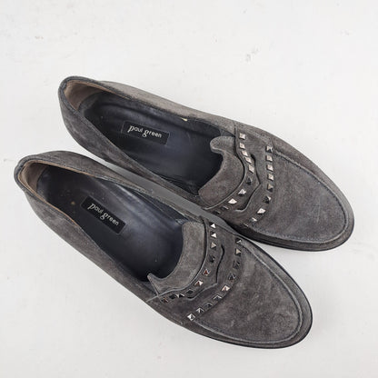 Paul Green Naiste Nahast Hallid Kingad Loafers Suurus 38.5

