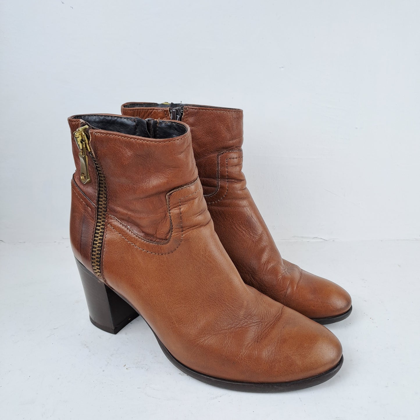 BOCAGE Womens Brown Leather Boots Size 38