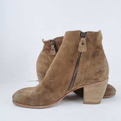 HISTORY 541 Womens Brown Leather Boots Size 38