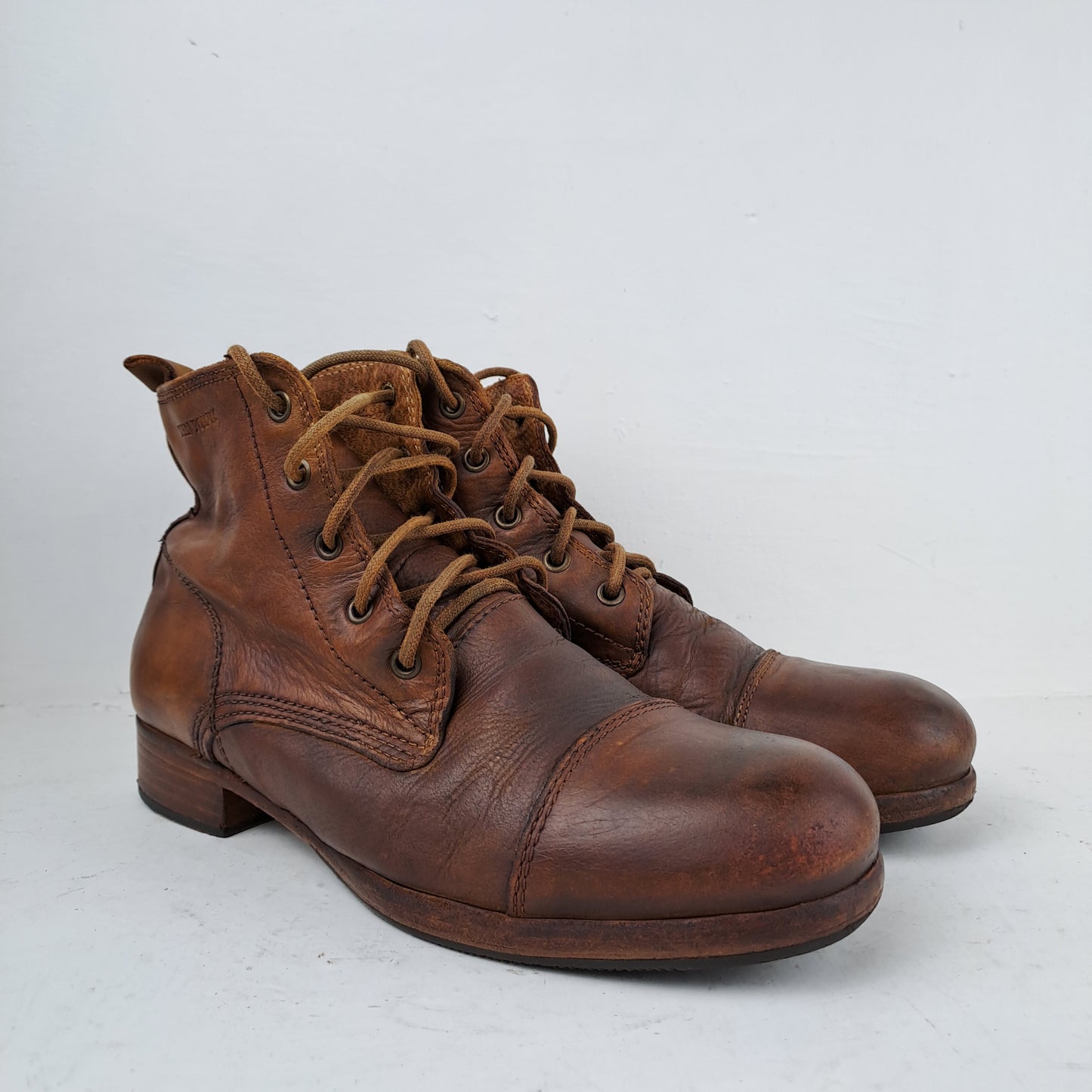 TEN POINTS Womens Brown Leather Boots Size 39