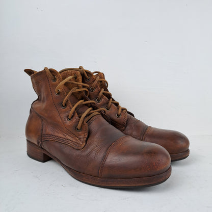 TEN POINTS Womens Brown Leather Boots Size 39