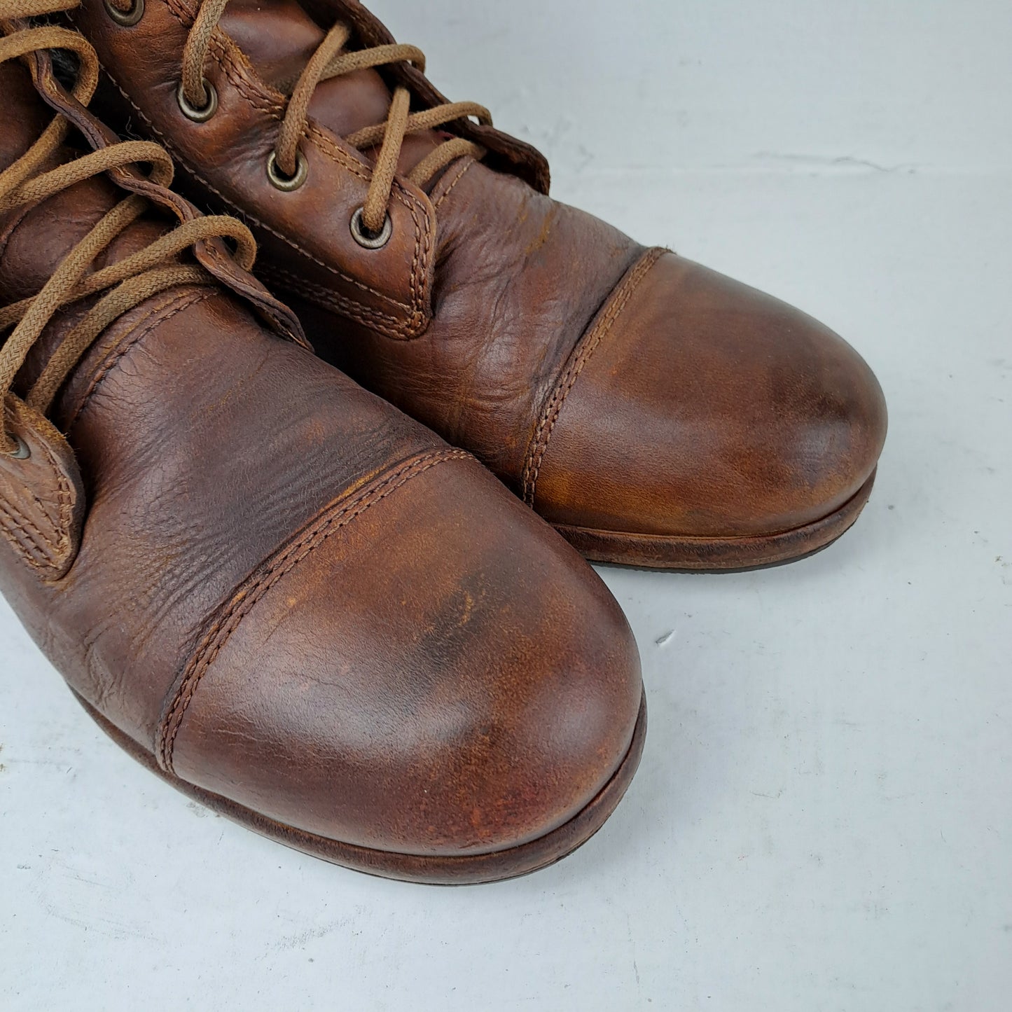 TEN POINTS Womens Brown Leather Boots Size 39