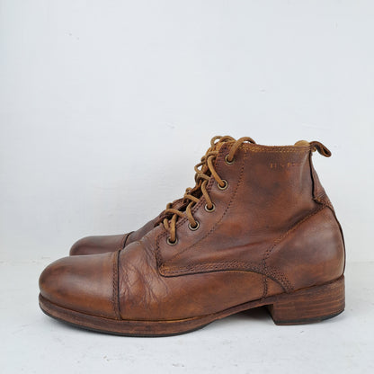 TEN POINTS Womens Brown Leather Boots Size 39