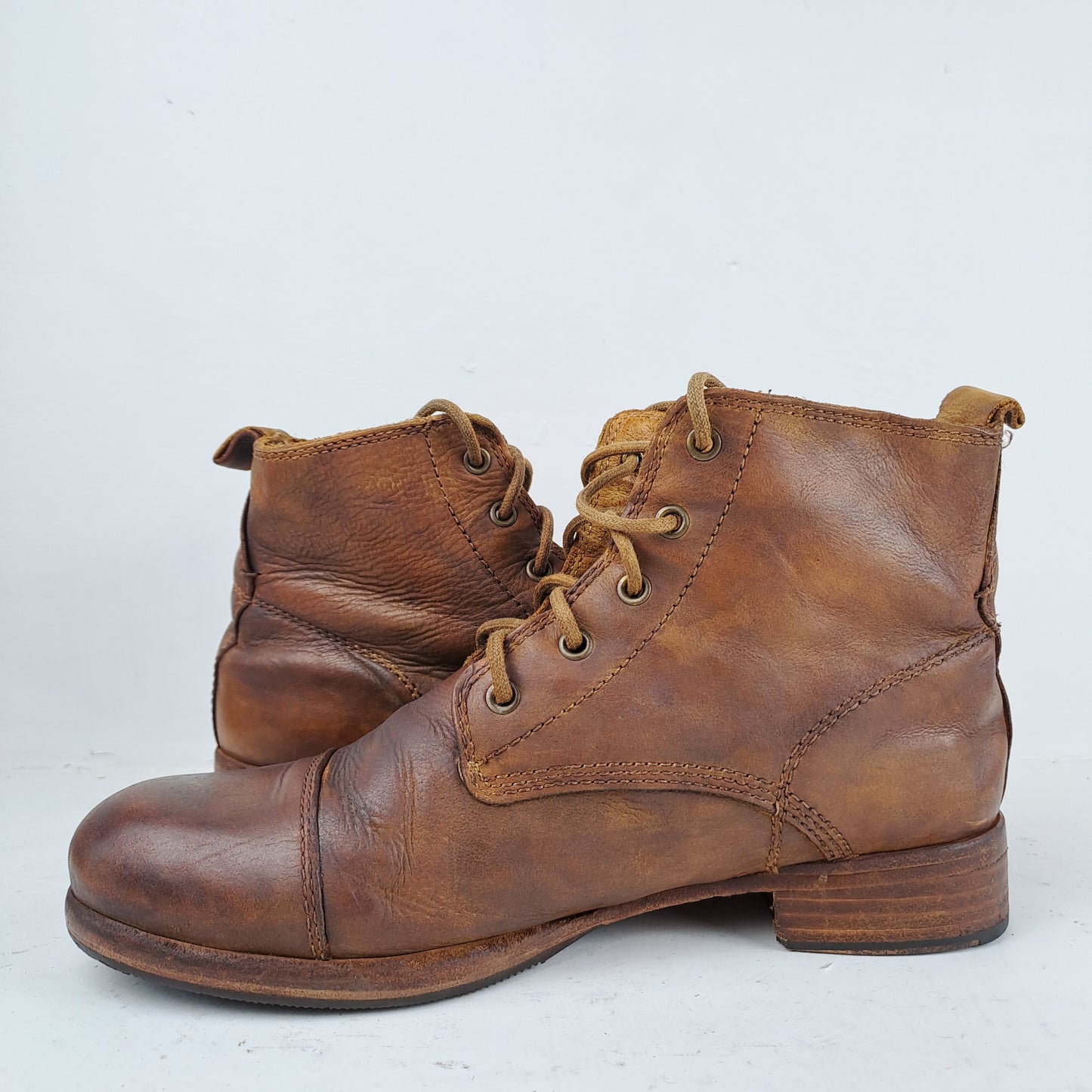 TEN POINTS Womens Brown Leather Boots Size 39