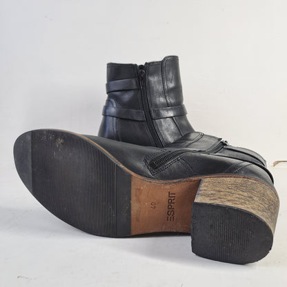 ESPRIT Women's Black Ankle Boots Size 40
