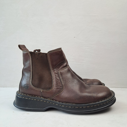 Born Ladies Brown Ankle Boots Size 38.5