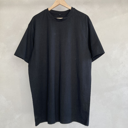 Mens Plain Black T-Shirt Size 2XL