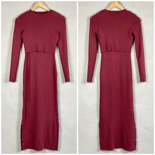 Womens 2in1 Knitted Dress Size S