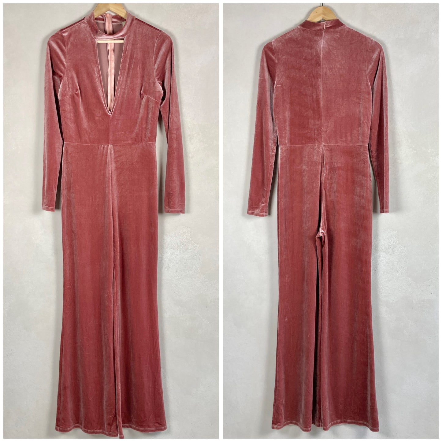 Womens Velour Jumpsuit Size L