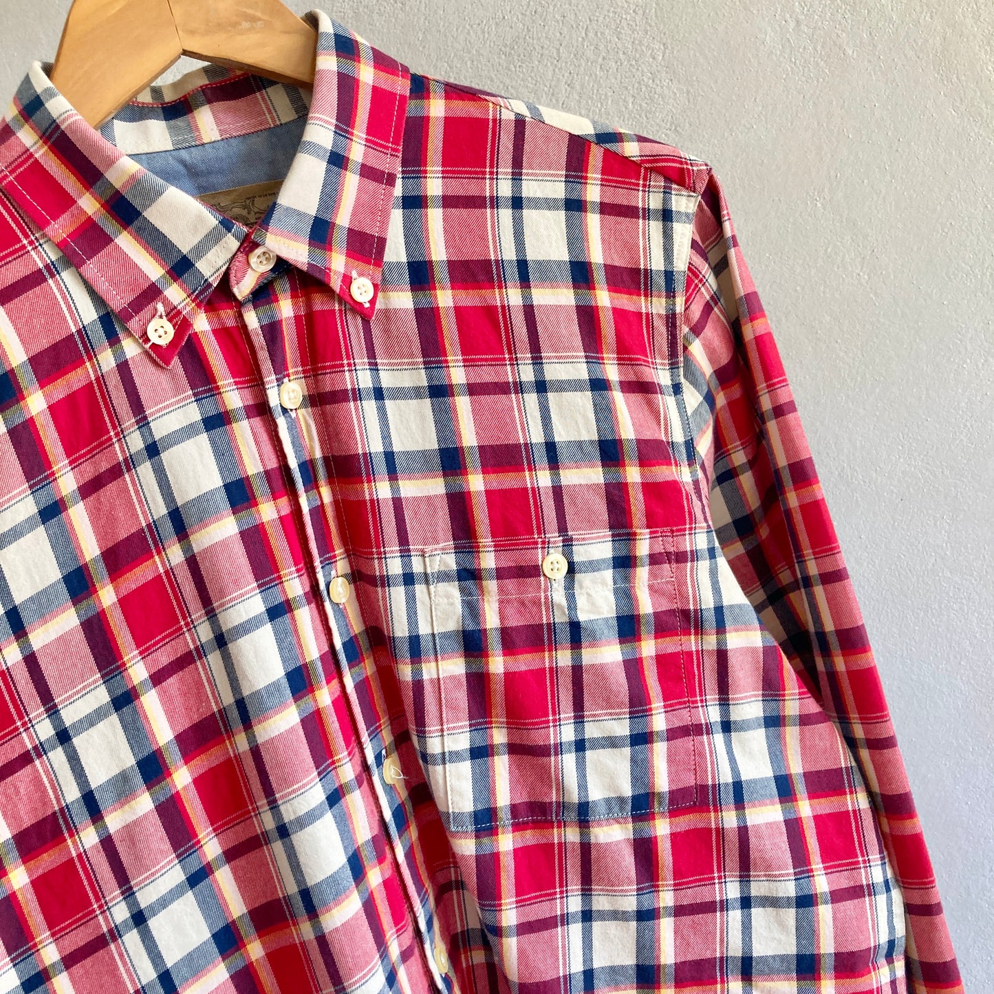 Mens Cotton Check Shirt Size M