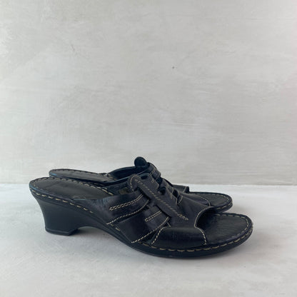 Ten Points Ladies Black Sandals Size 38