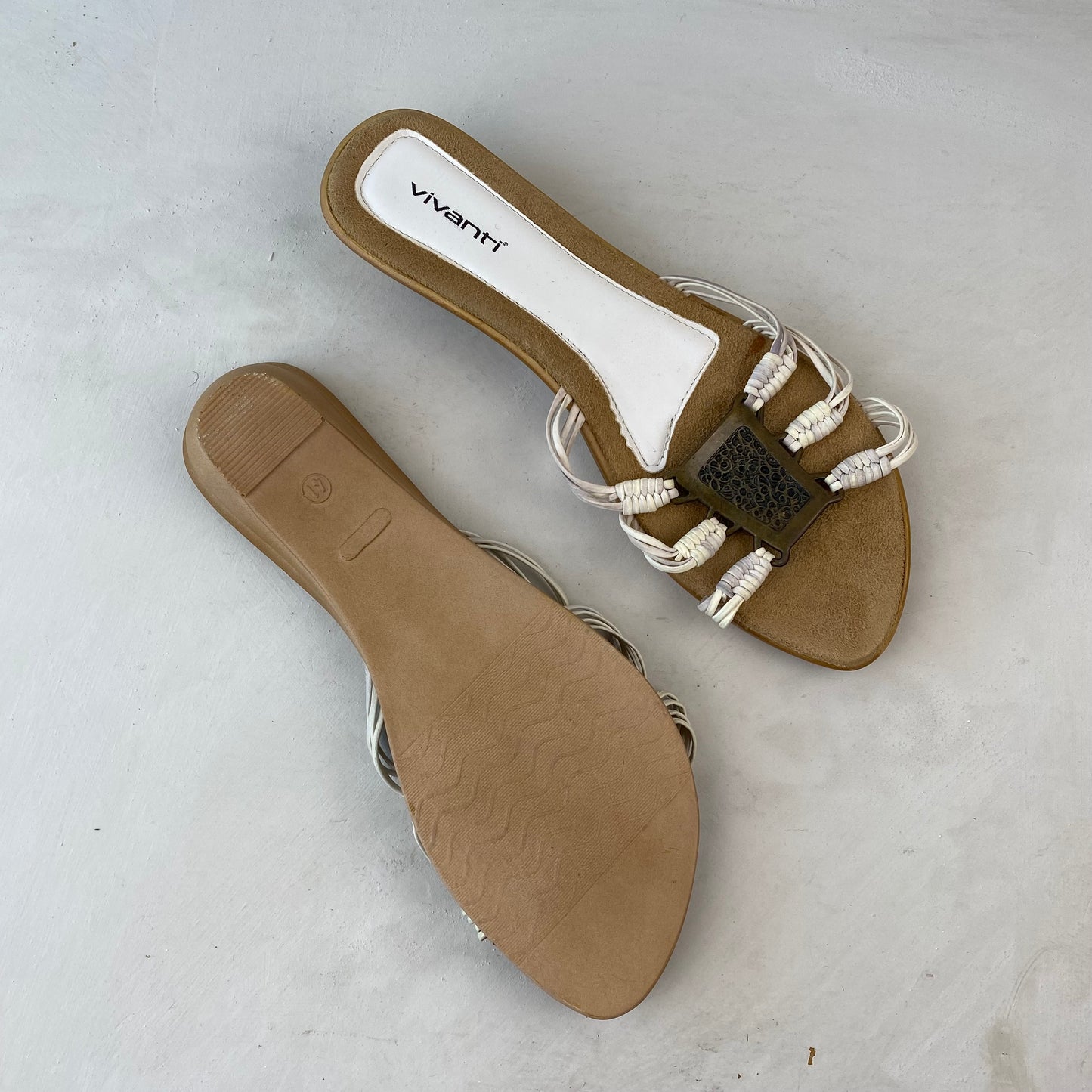 Vivanti Ladies White Sandals Size 41