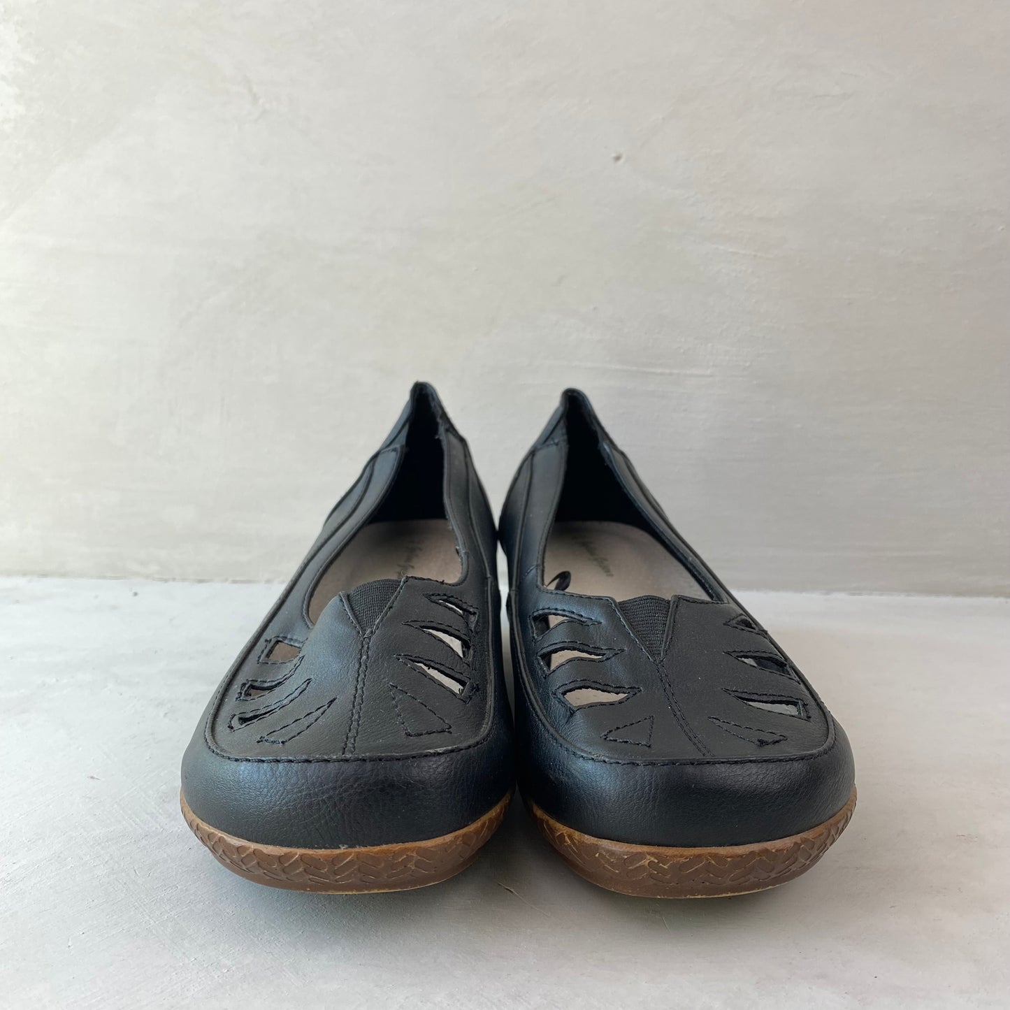 Ladies Black Wedge Shoes Size 40