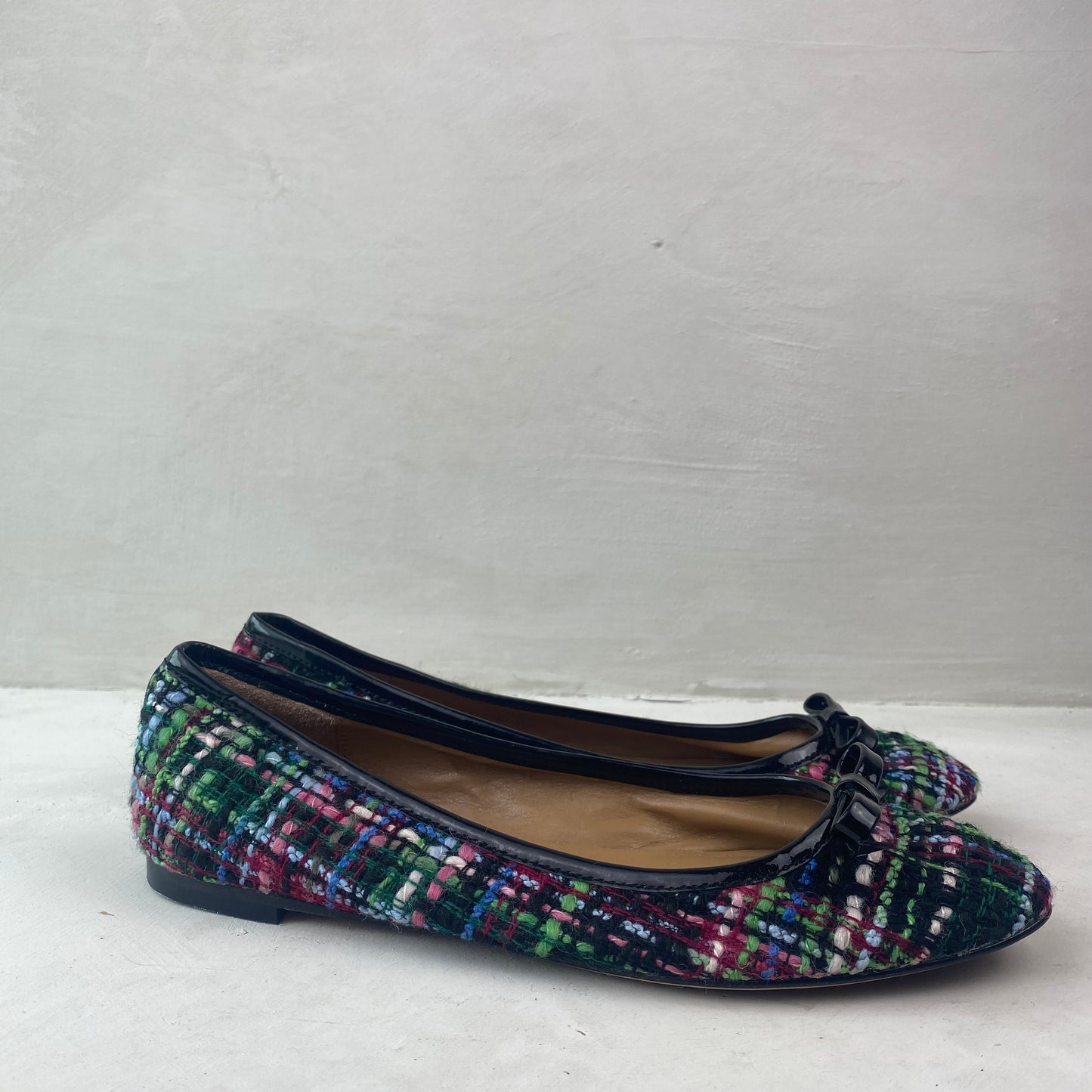 Talbots Womens Tweed Ballet Pumps Size 38