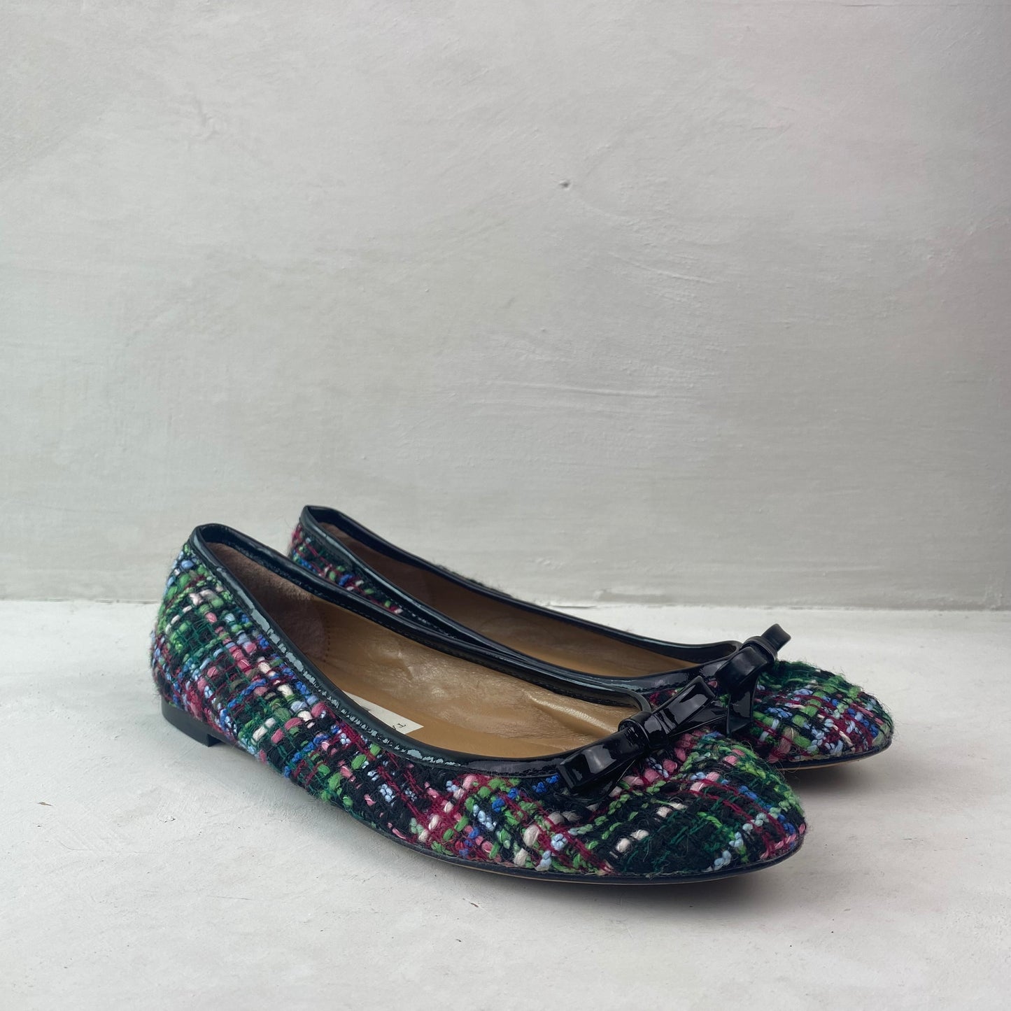 Talbots Womens Tweed Ballet Pumps Size 38