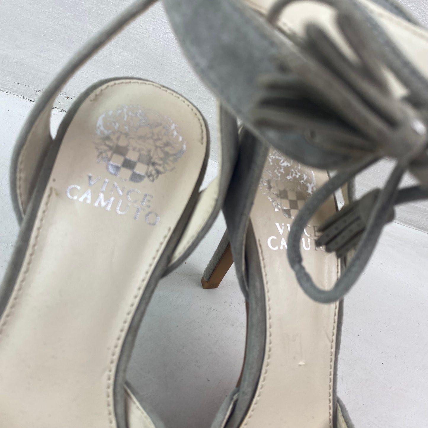 Vince Camuto Ladies Grey Strappy Shoes Size 37.5