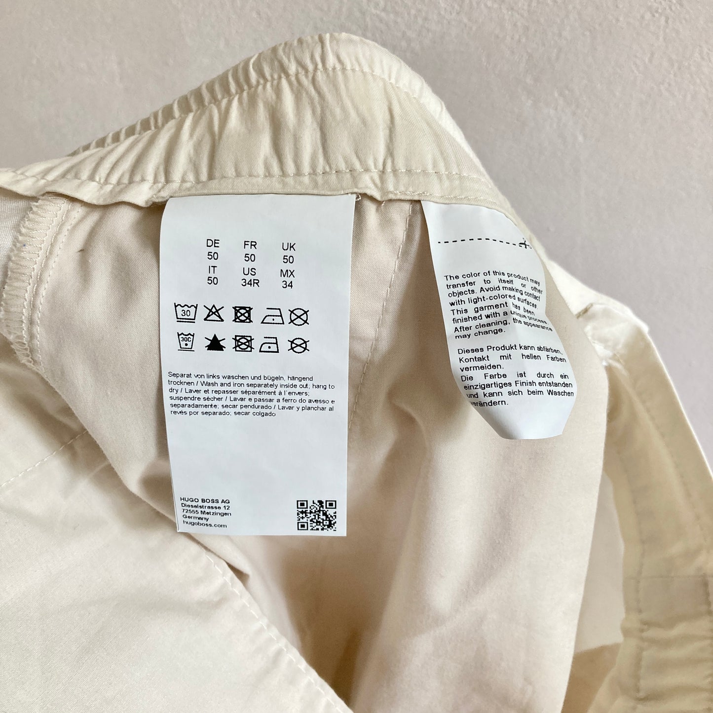 HUGO BOSS Mens Trousers Size 34/R