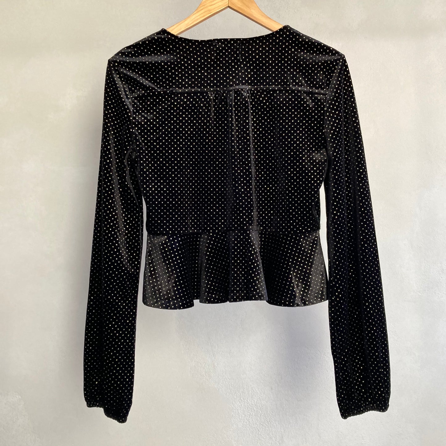 Womens Sparkly Velvet Blouse Size M