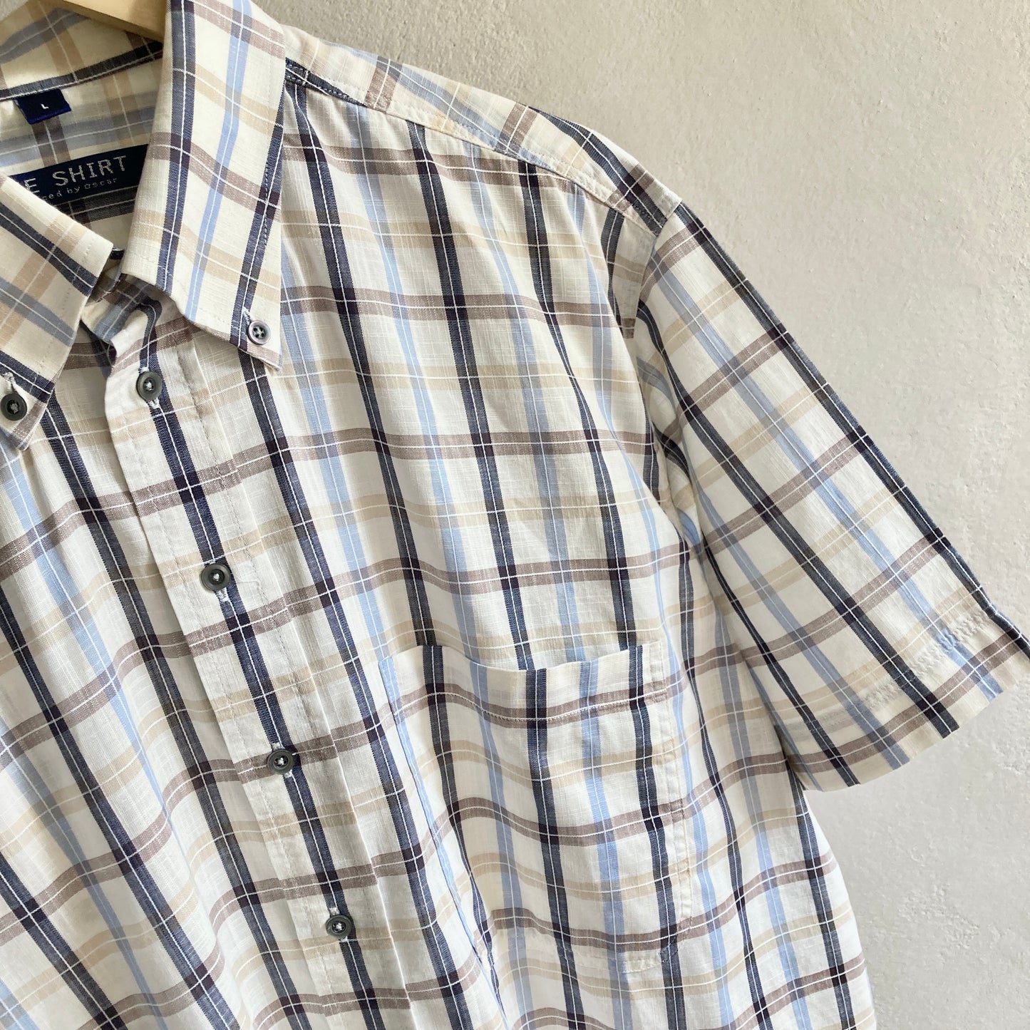 Oscar Mens Short Sleeve Shirt Size L