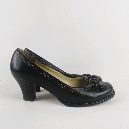 Clarks Ladies Black Heel Shoes Size 39,5