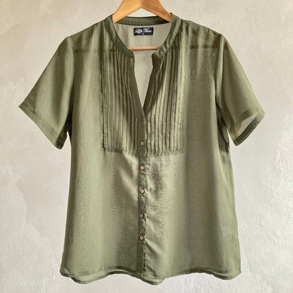 Womens Sheer Blouse Size L