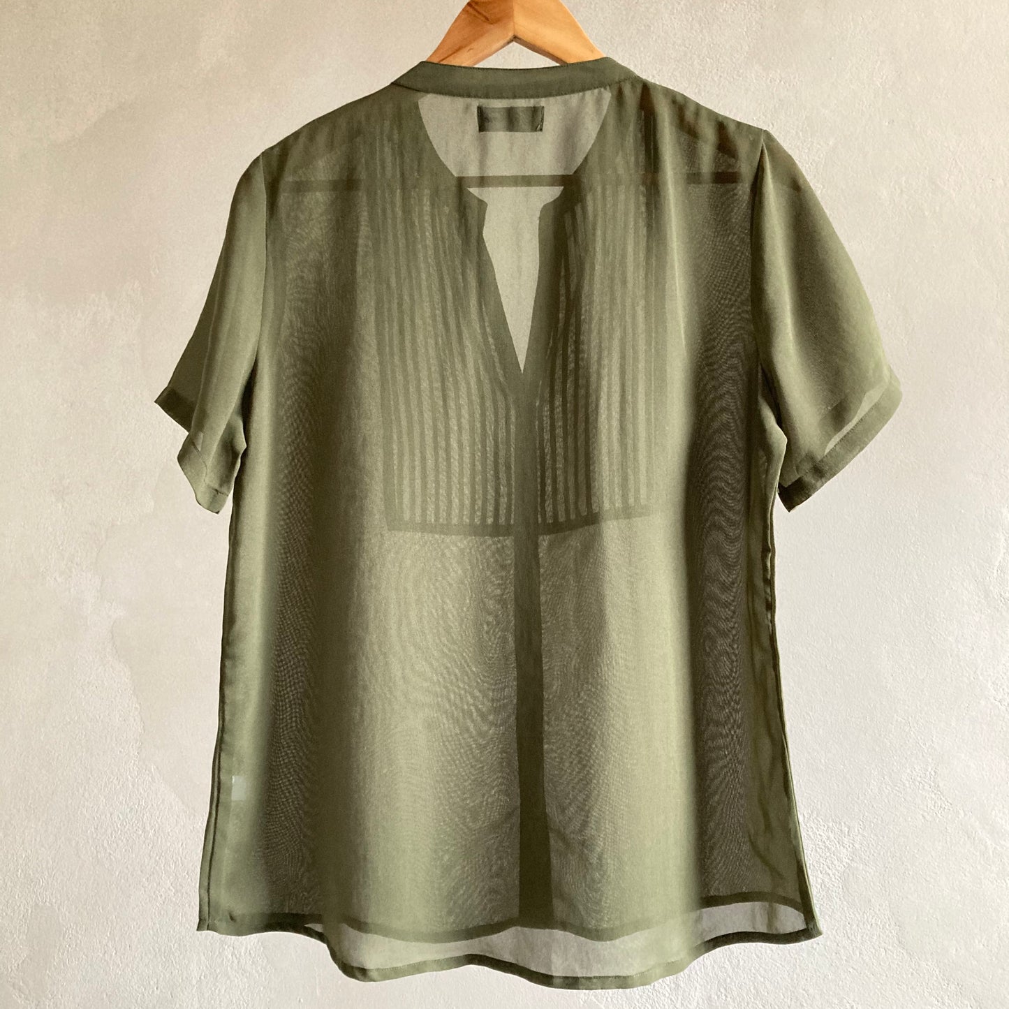 Womens Sheer Blouse Size L