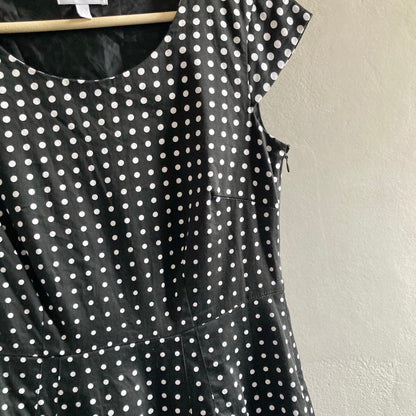 Womens Polkadot Skater Dress Size L