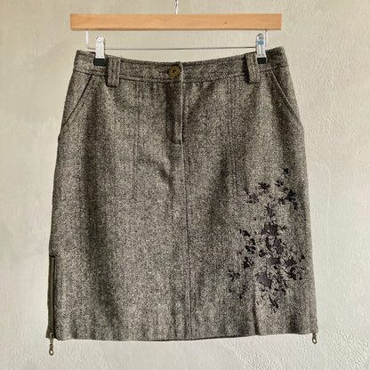 Womens Tweed Mini Skirt Size 38