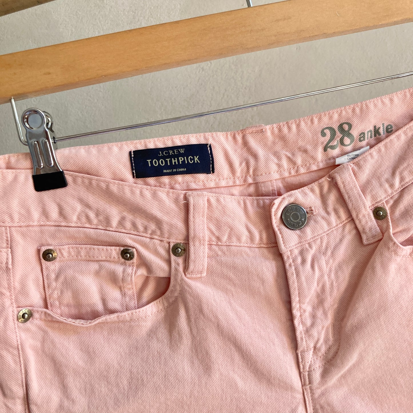 J.Crew Womens Pink Skinny Jeans Size 38