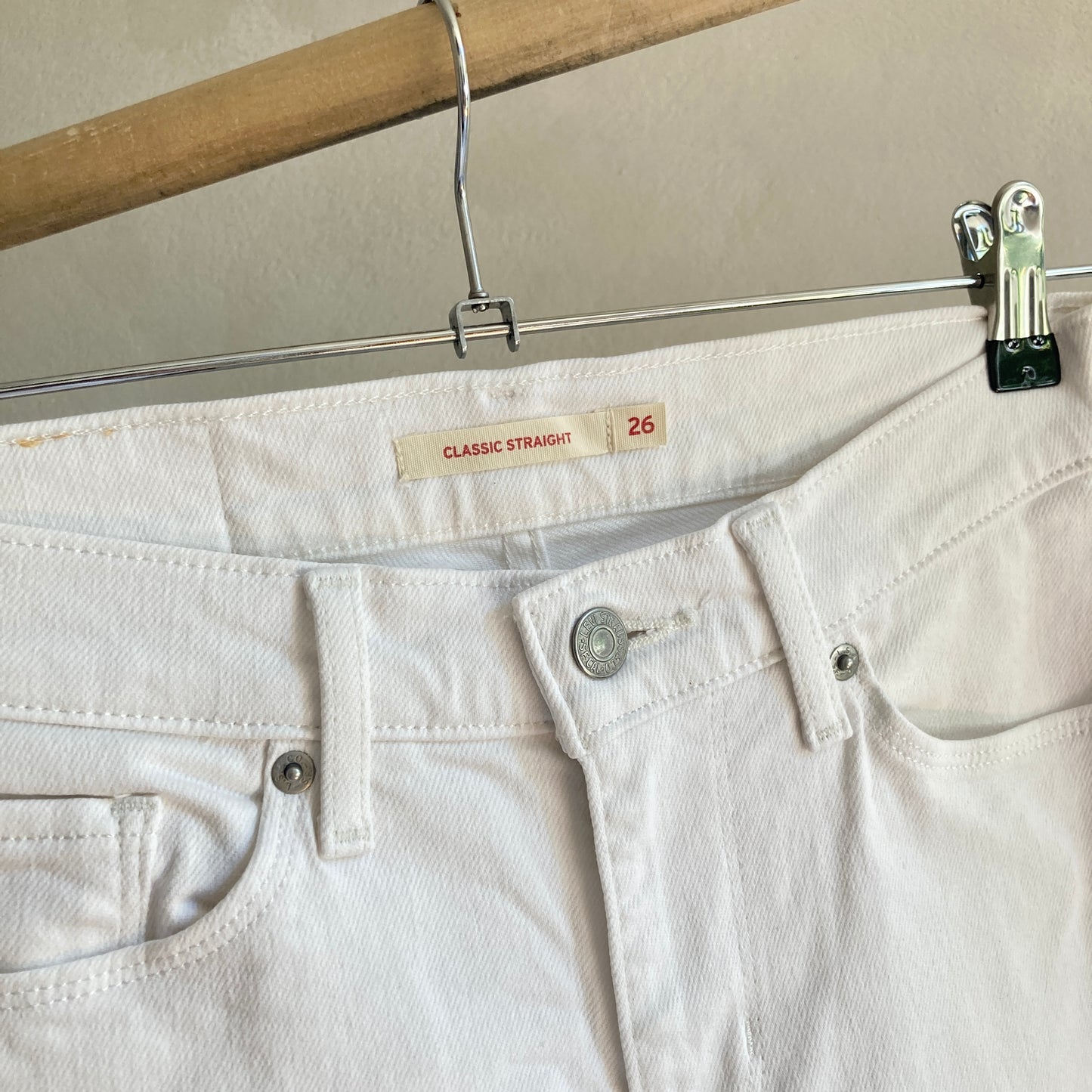 Levi's Womens Classic Fit White Jeans Size 36