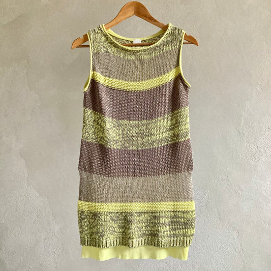 Womens Sleeveless Knitted Mini Dress Size 40