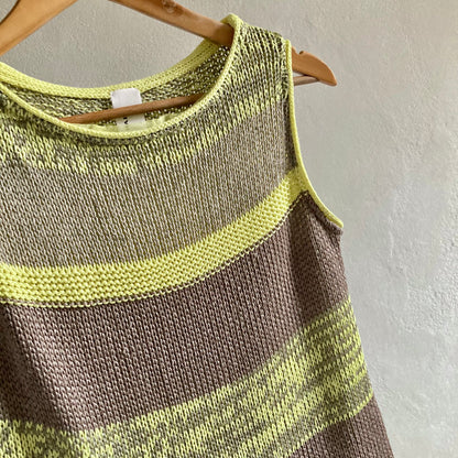 Womens Sleeveless Knitted Mini Dress Size 40