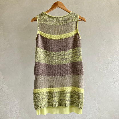 Womens Sleeveless Knitted Mini Dress Size 40