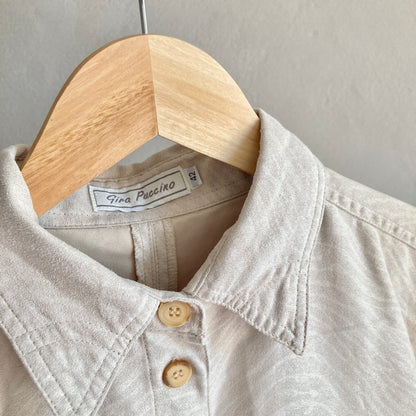 Vintage Womens Faux Suede Shirt Size 42