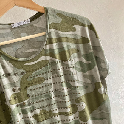 New Style Womens Camo T-Shirt Size M