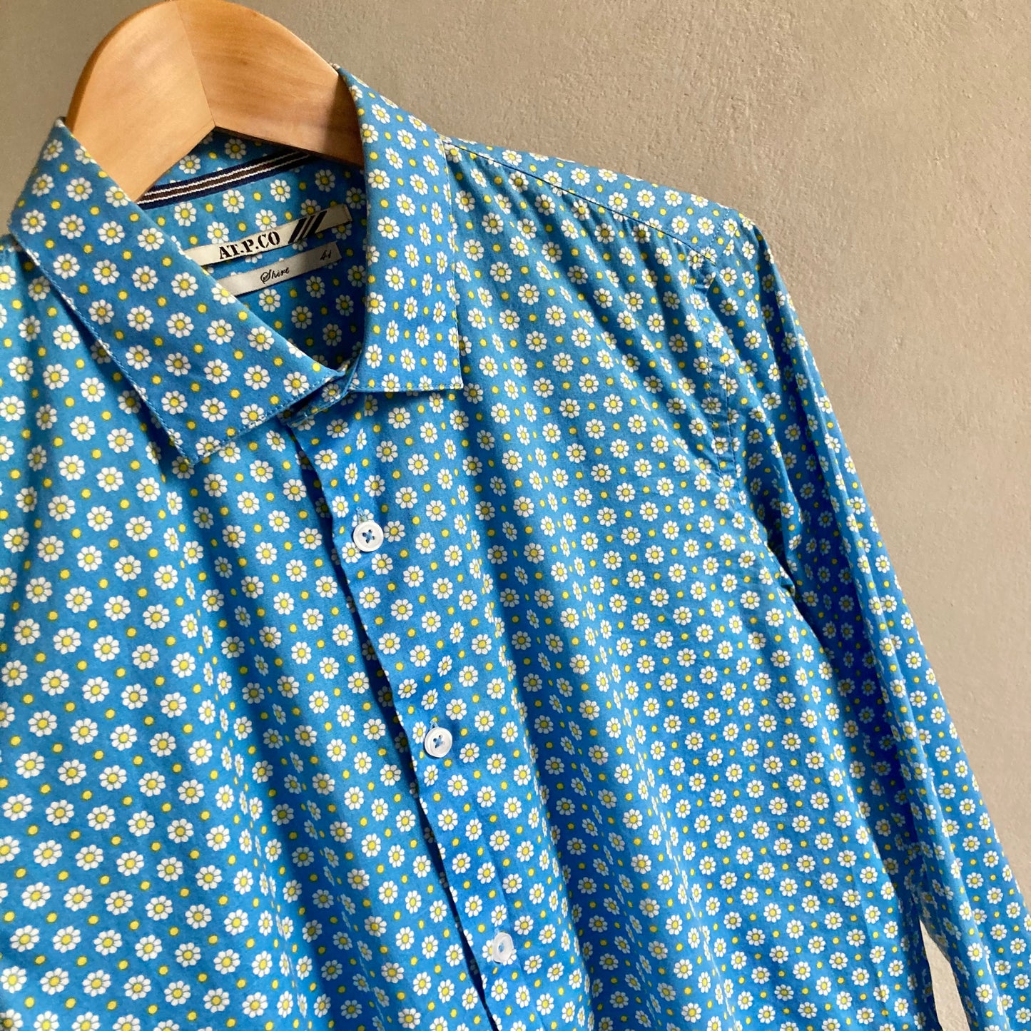 AT.P.CO Mens Floral Dress Shirt Size 41/L