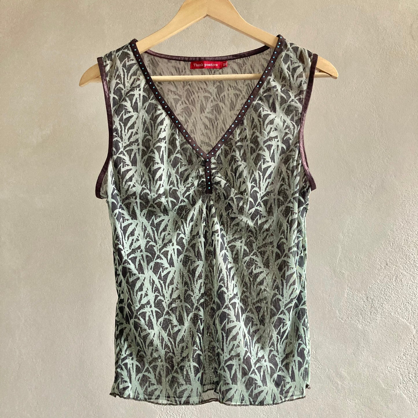 Womens Sheer Sleeveless Top Size XL