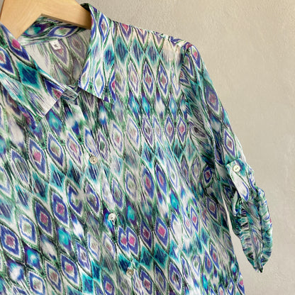 Vintage Womens Half Sleeve Blouse Size XL