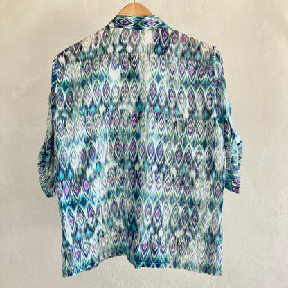 Vintage Womens Half Sleeve Blouse Size XL
