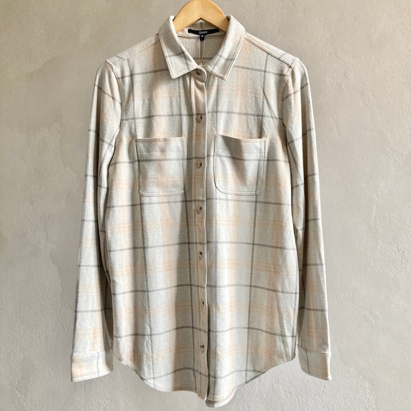 Quince Womens Soft Check Shirt Size M