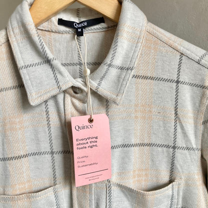 Quince Womens Soft Check Shirt Size M