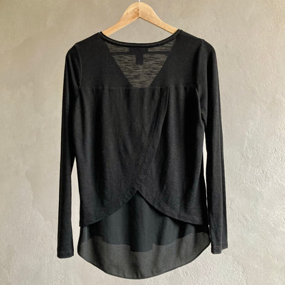 White House Black Market Womens Long Sleeve Top Size S