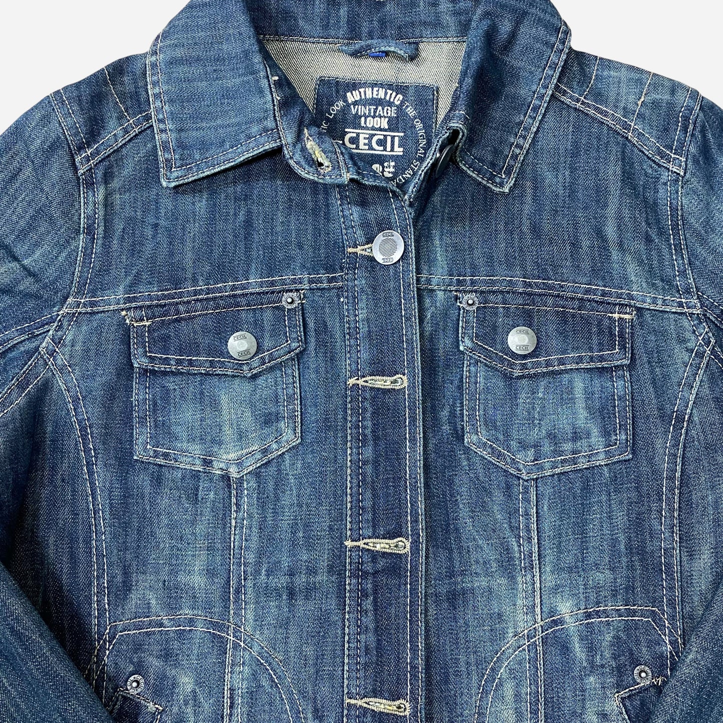 CECIL Naiste Vintage Look Teksatagi Suurus M 