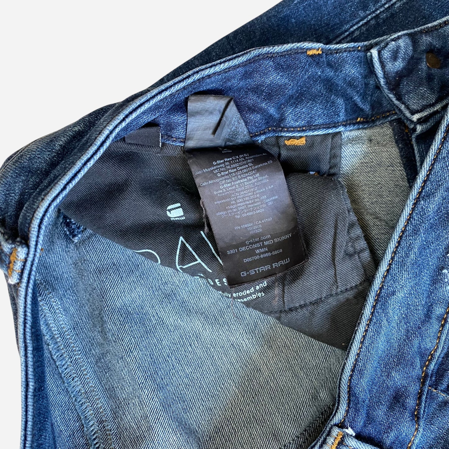 G-Star Raw Naiste 3301 Deconst Mid Teksad Suurus W33/L34 