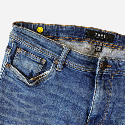 Smog Mens Blue Jeans Size W32/L34