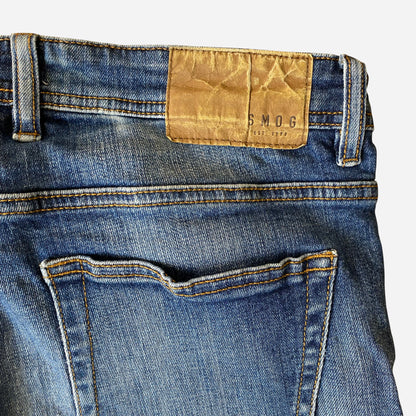 Smog Mens Blue Jeans Size W32/L34