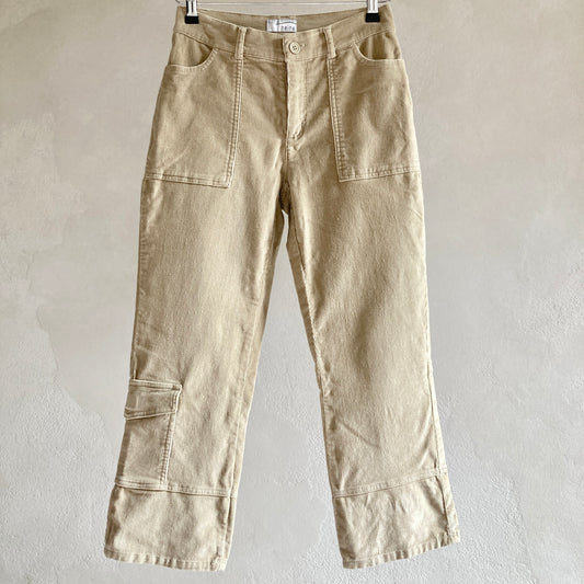 Womens Cropped Corduroy Trousers Size 36