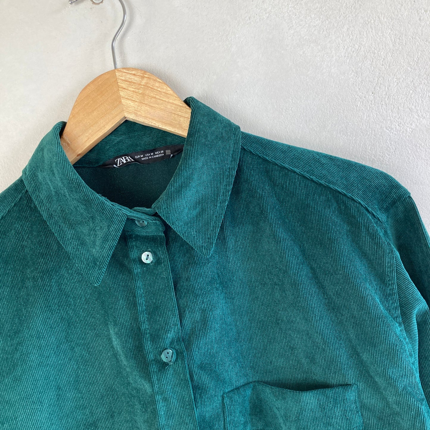 Zara Womens Corduroy Shirt Size M