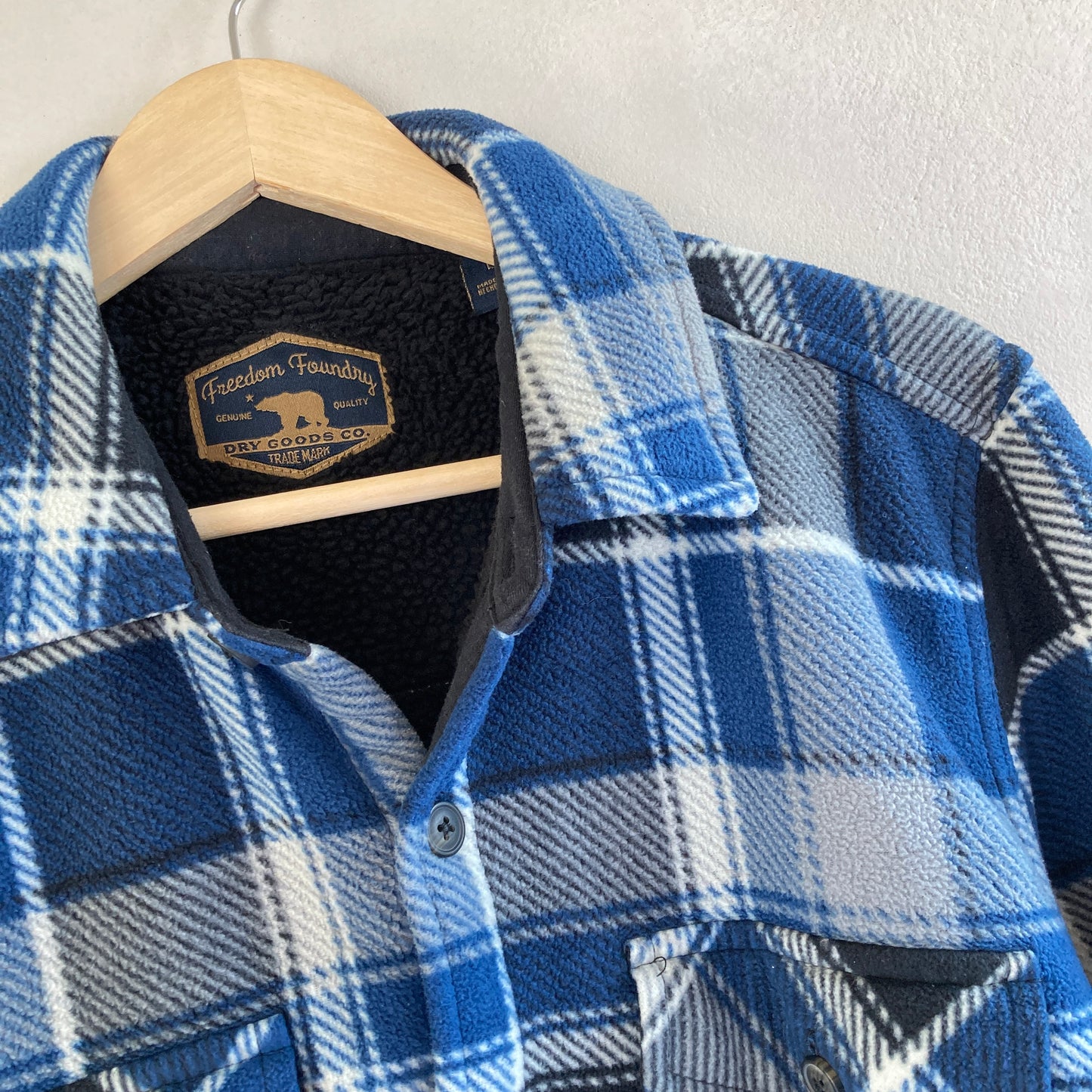 Mens Fleece Shirt, Shacket Size L