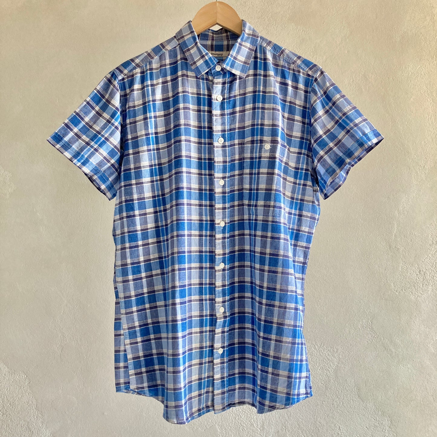 Dressmann Mens Short Sleeve Shirt Size M